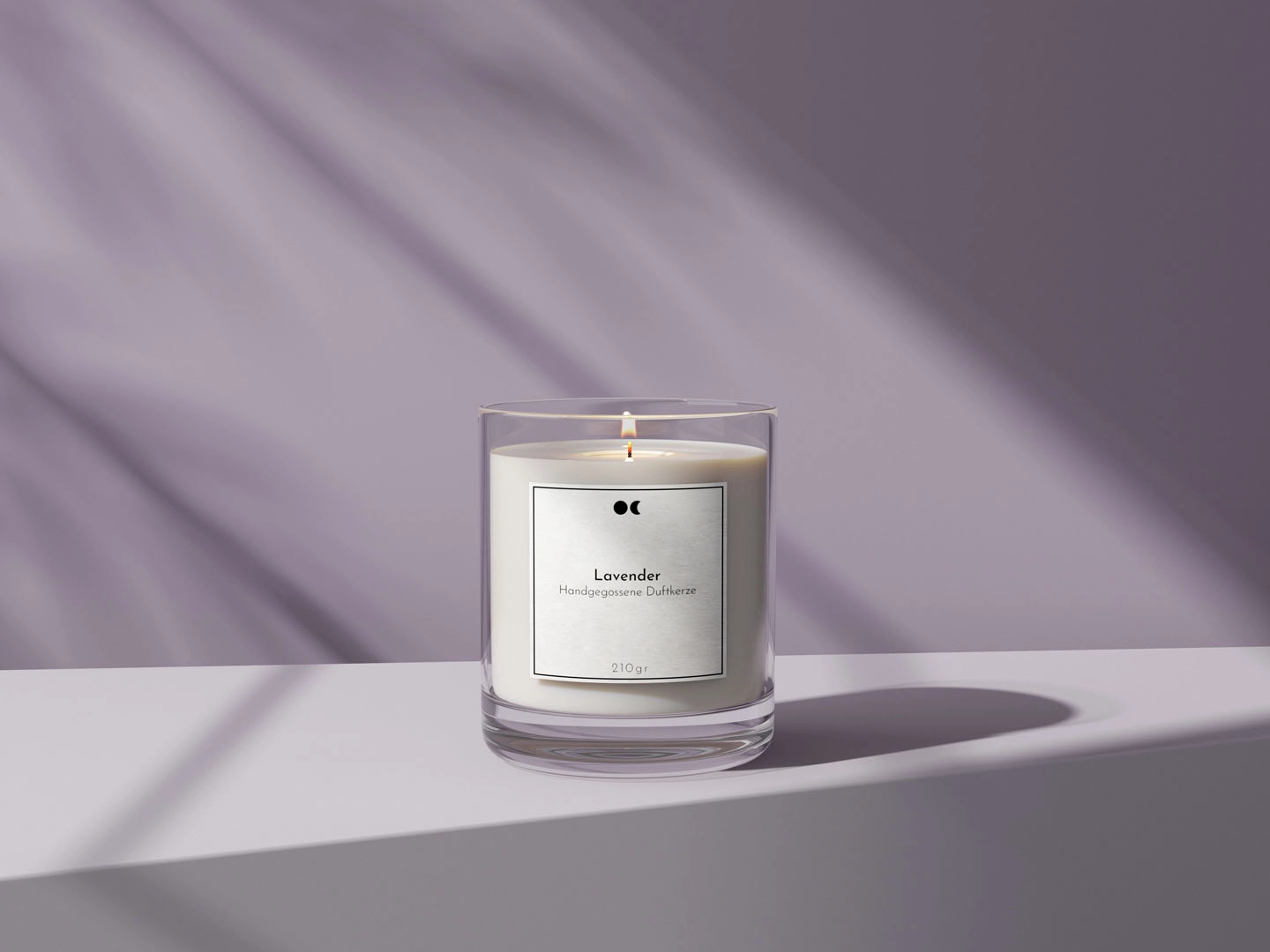Scented candle in jar - Lavender